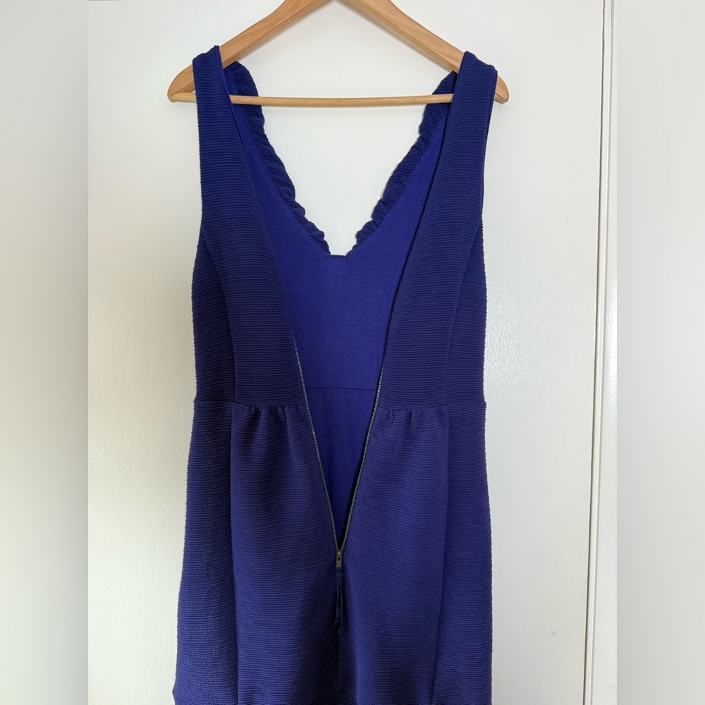 🆕 Maeve Anthropologie Ottoman Ribbed Ruffle Trim Sheath Dress Vintage Boho Chic - Picture 9 of 11